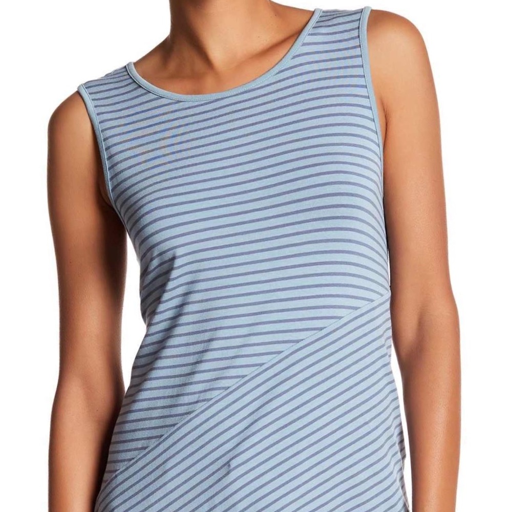Vince Camuto stripped asymmetrical hem Tank NEW